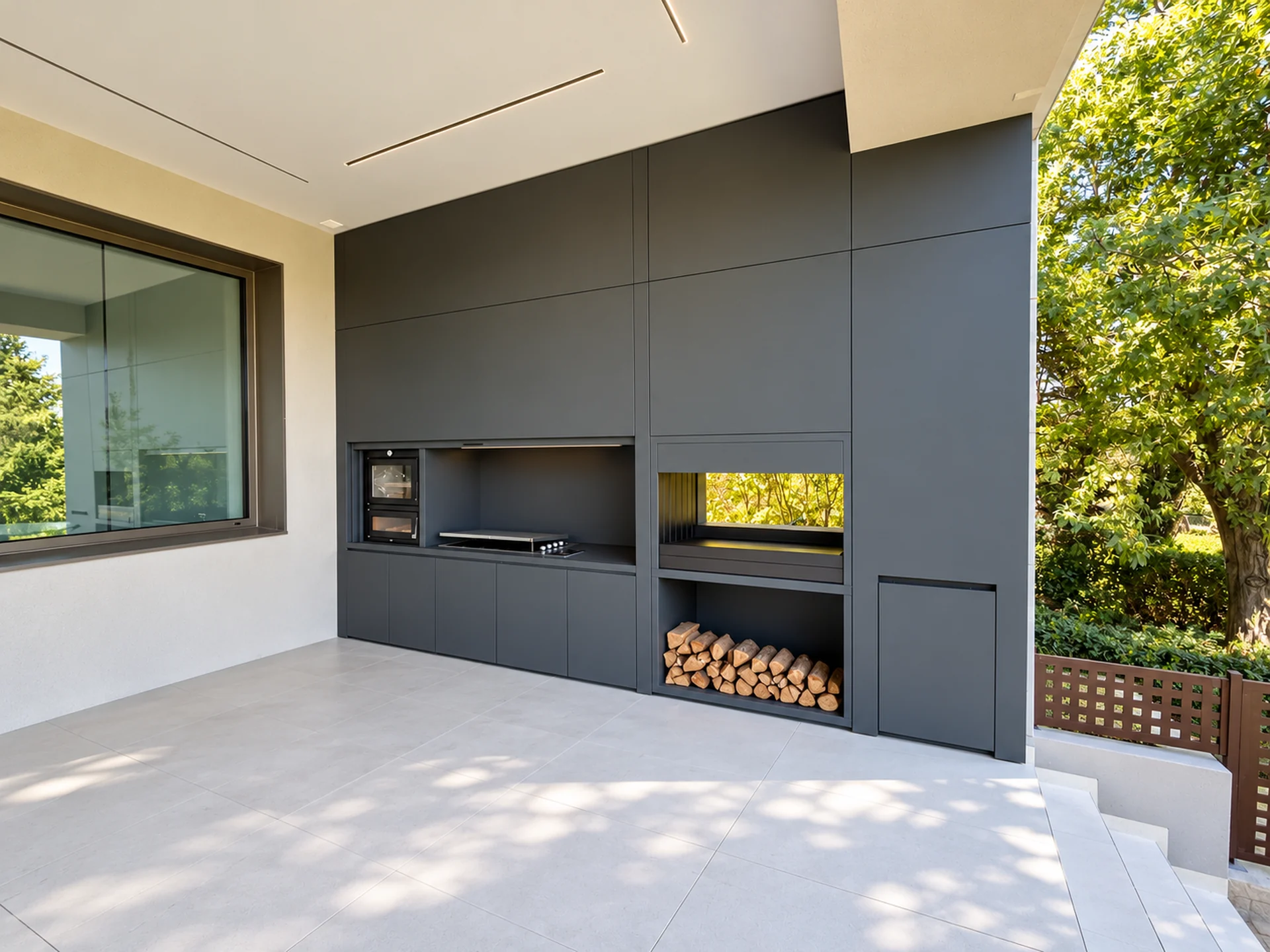 Proyecto de cocina de exterior INSFIRE integrado en la arquitectura