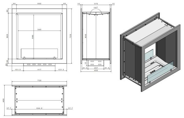 BI-SIDE HORIZONTAL 60 - Imagen 3