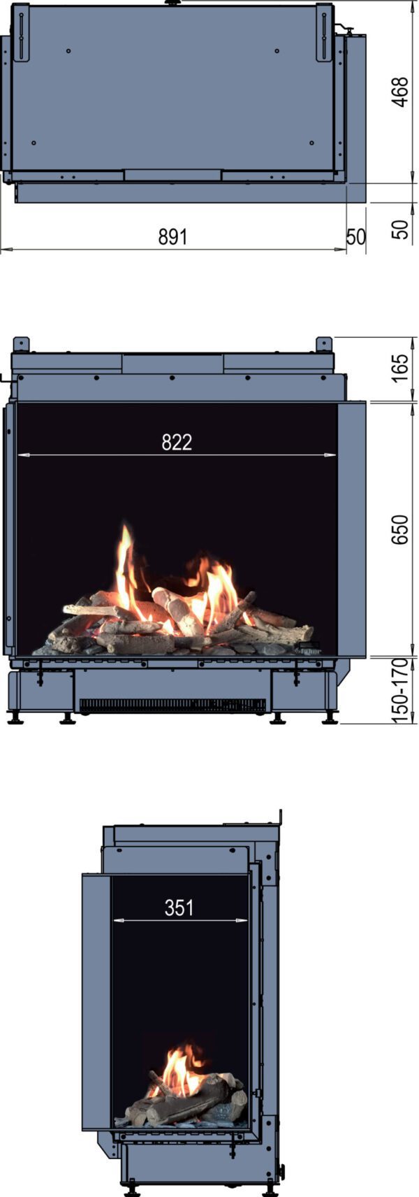 Chimenea eléctrica eMATRIX 800/650II (variable?) - Imagen 3