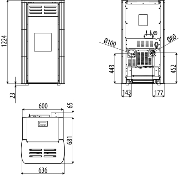 Estufa a pellet SWING Hydro - Imagen 3