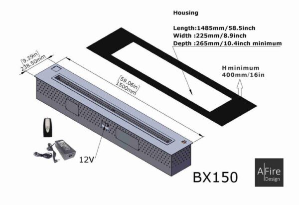 Quemador de bioetanol electrónico BX 150 - Imagen 3